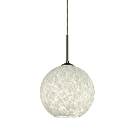 Besa Lighting Coco 8 Pendant, Carrera, Bronze Finish, 1x60W Incandescent 1JT-COCO819-BR